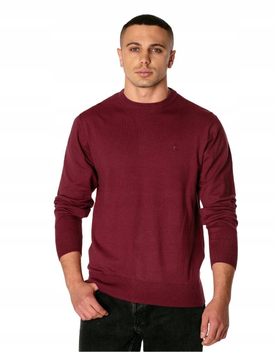 Cienki Sweterek Sweter Męski Półgolf S4S Burgu 3XL