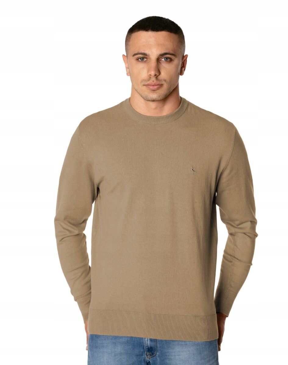 Elegancki Cienki Sweter Męski Półgolf Klasyczny Gładki Pół Golf S4S C62 M