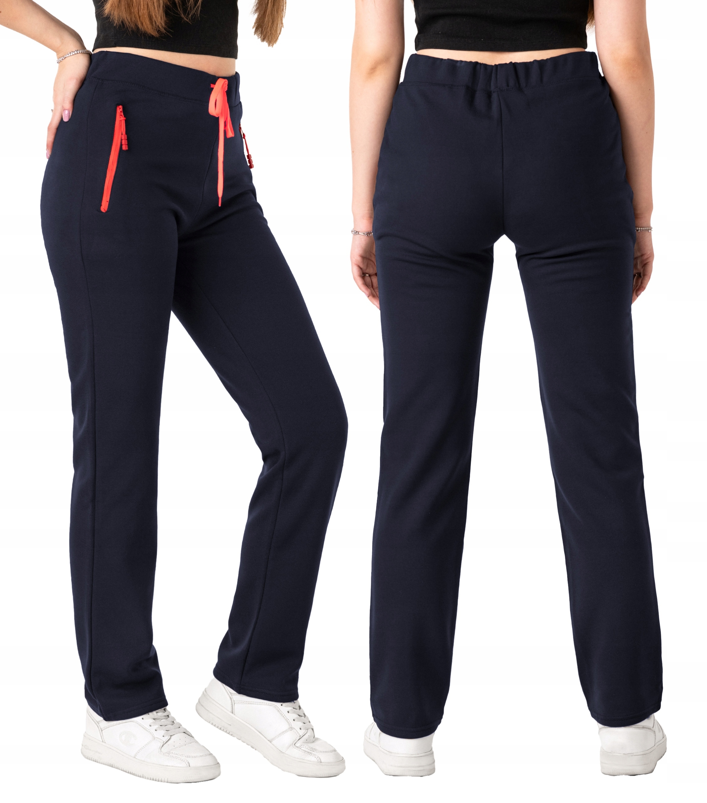 Ciepłe Sportowe Spodnie Dresowe Damskie Dresy Ocieplone Polarem 2510-03 XL
