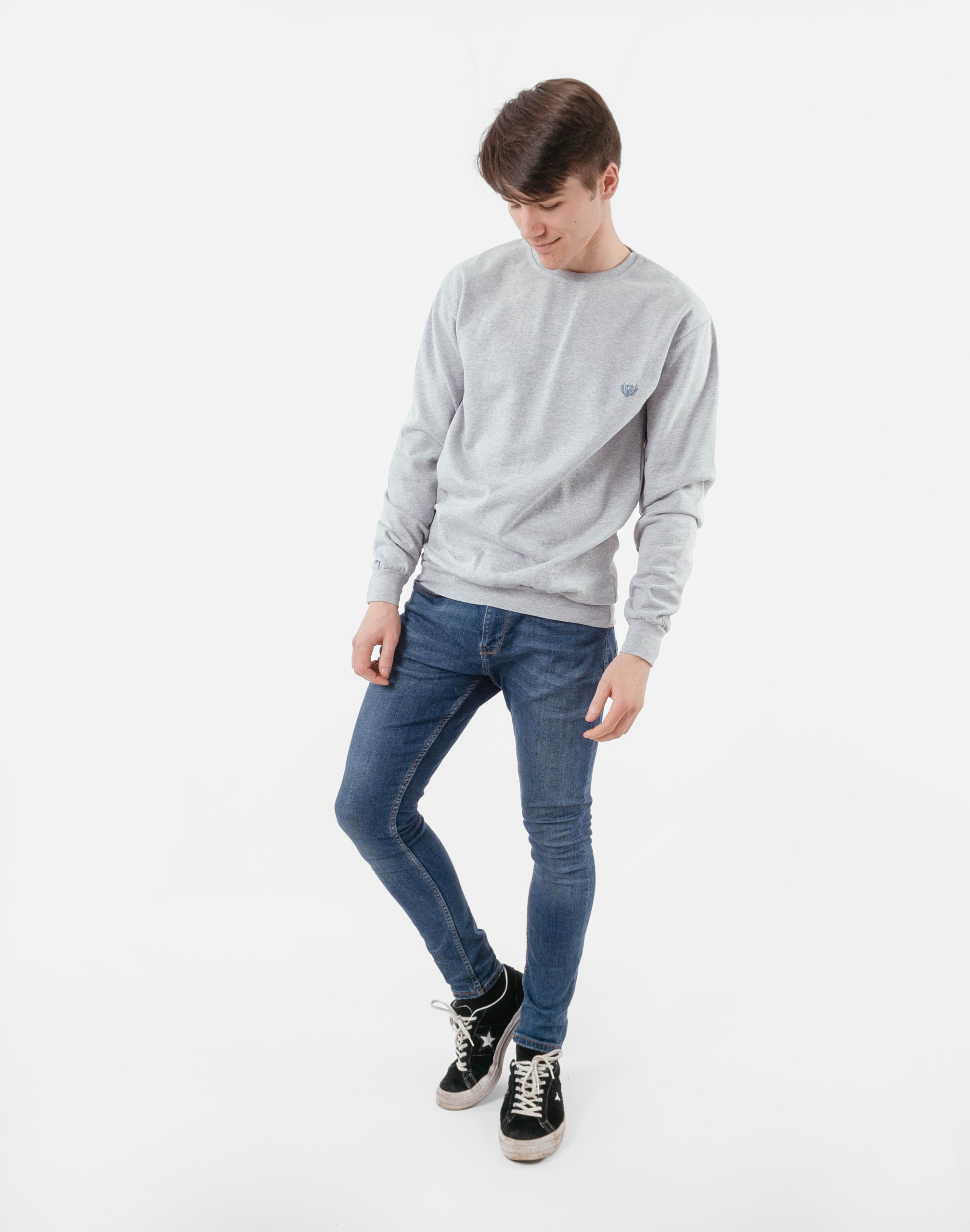 Duża Ciepła Sportowa Bluza Dresowa Męska 100% Bawełniana Półgolf 053-04 4XL