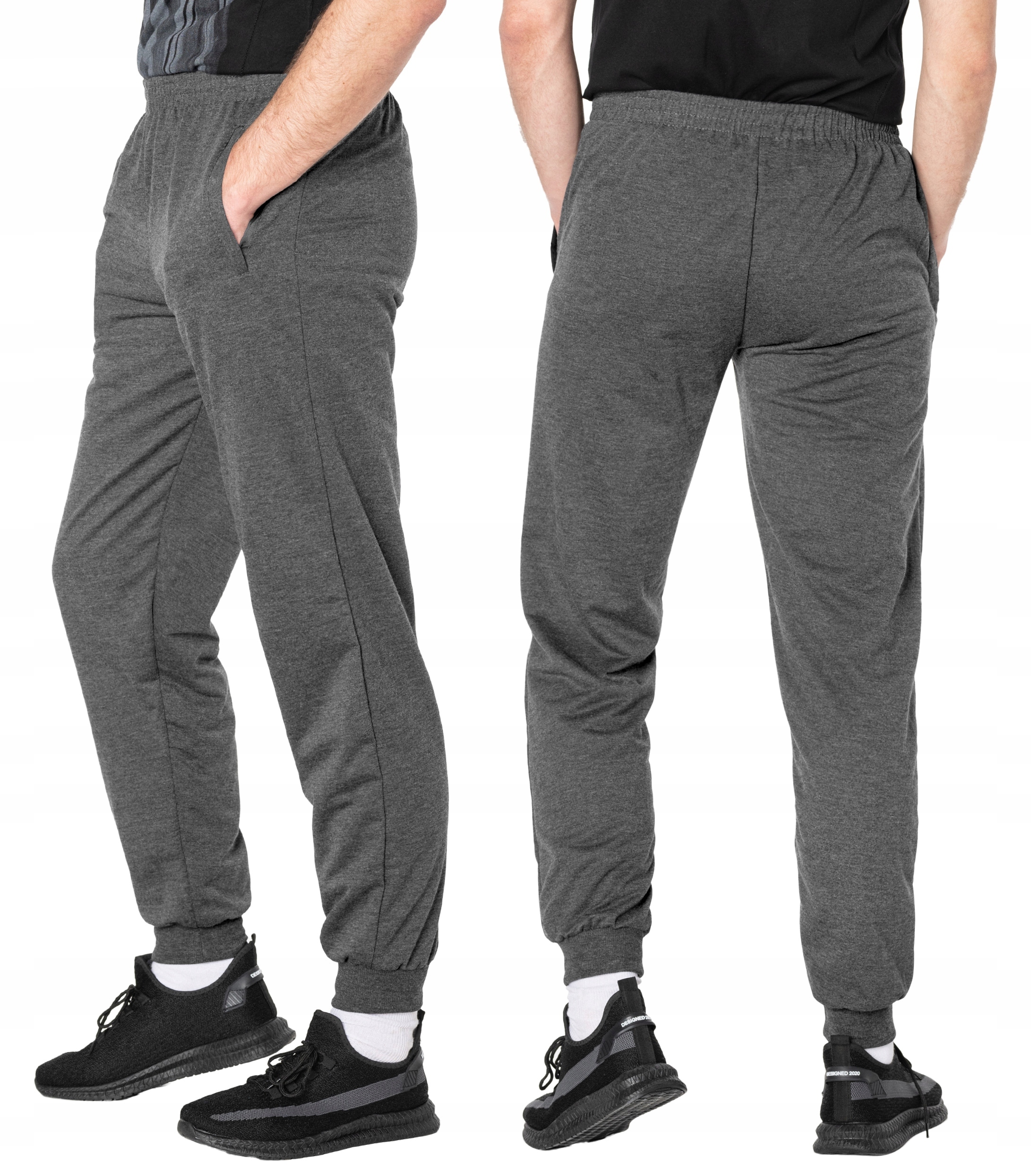 Duże Spodnie Dresowe Męskie Dresy Sportowe Treningowe Ściągacz 46041-1 4XL