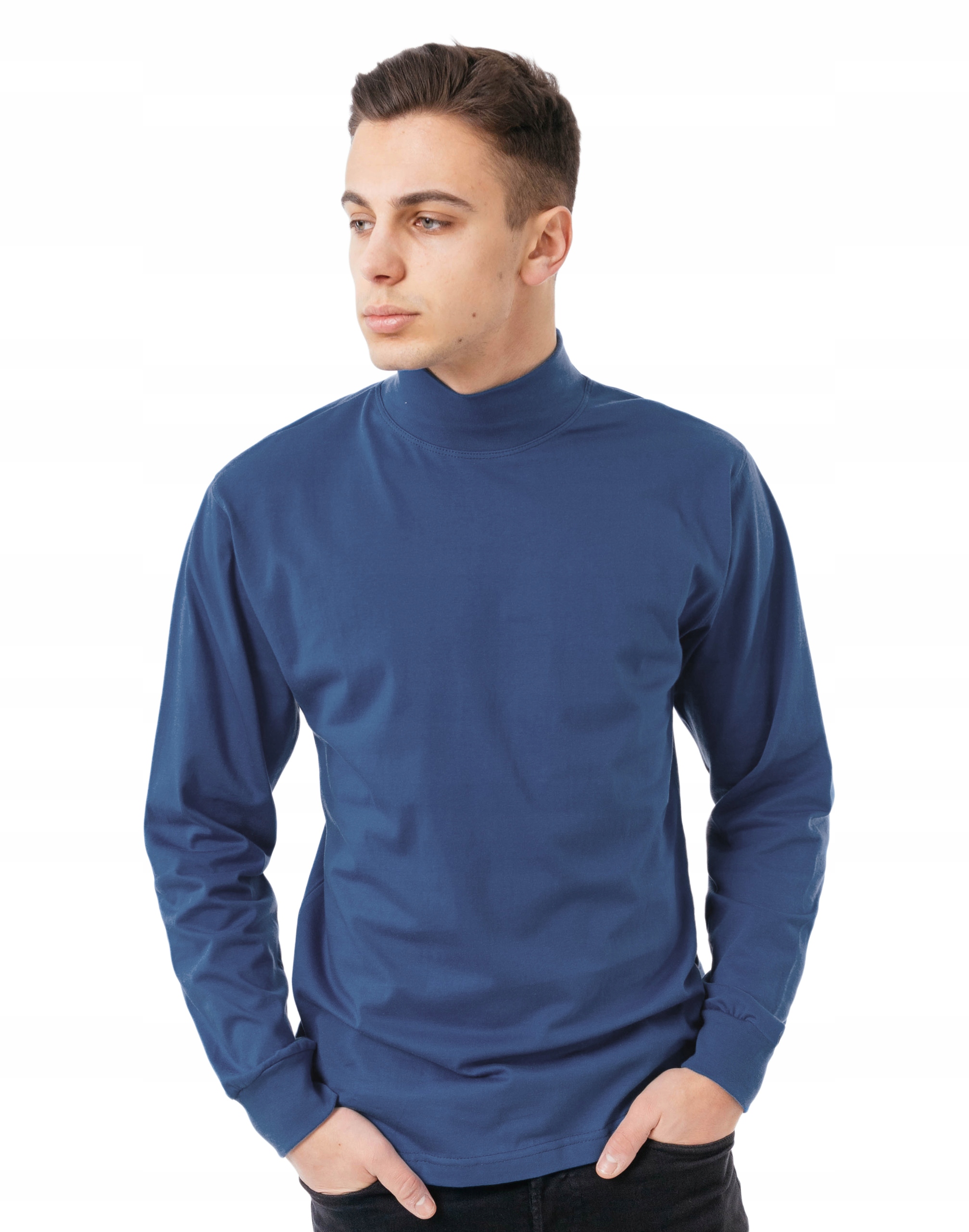 Półgolf męski cienki sweter golf ADAM XXL niebieska