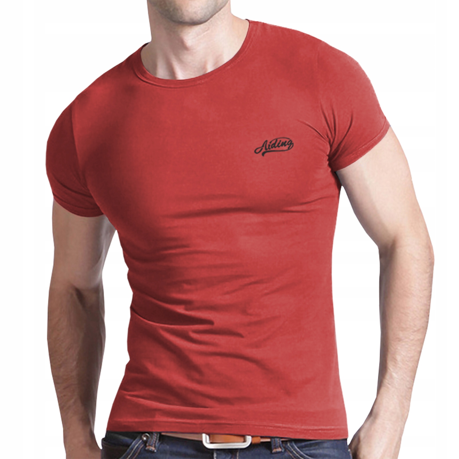 Koszulka Męska T-shirt Podkoszulek 65003 XXL czerwony