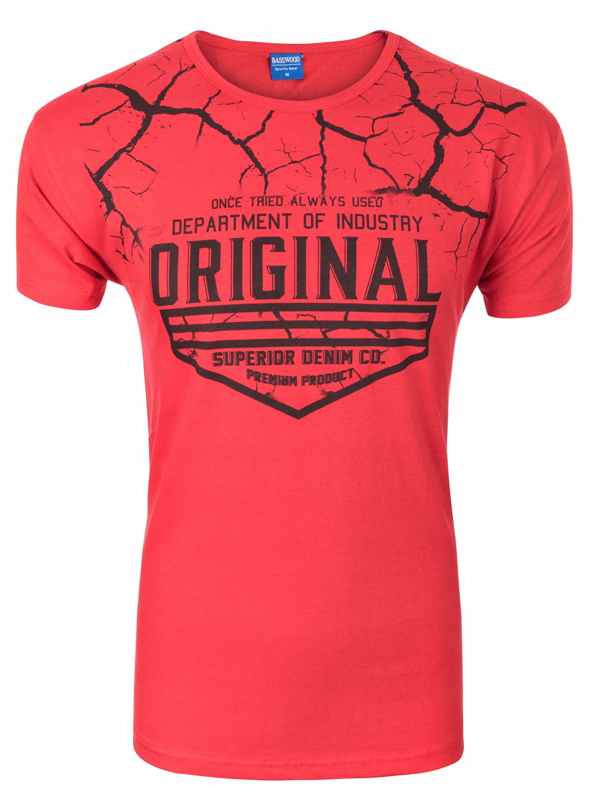 Koszulka Podkoszulek T-shirt Męski 309 XXL czerwony