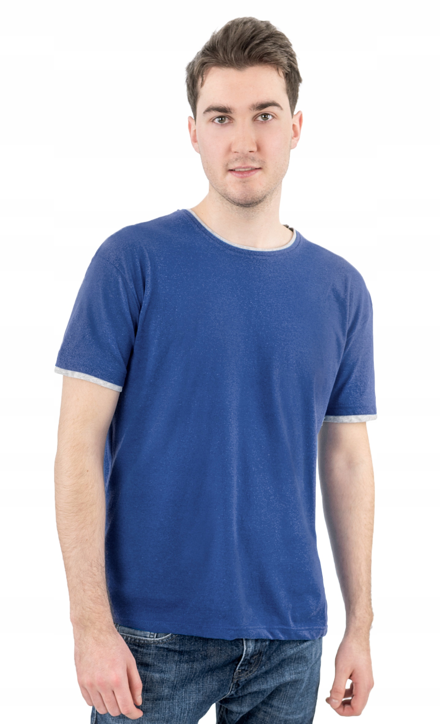 Tshirt Koszulka Podkoszulek Męski 24E XXL niebieski