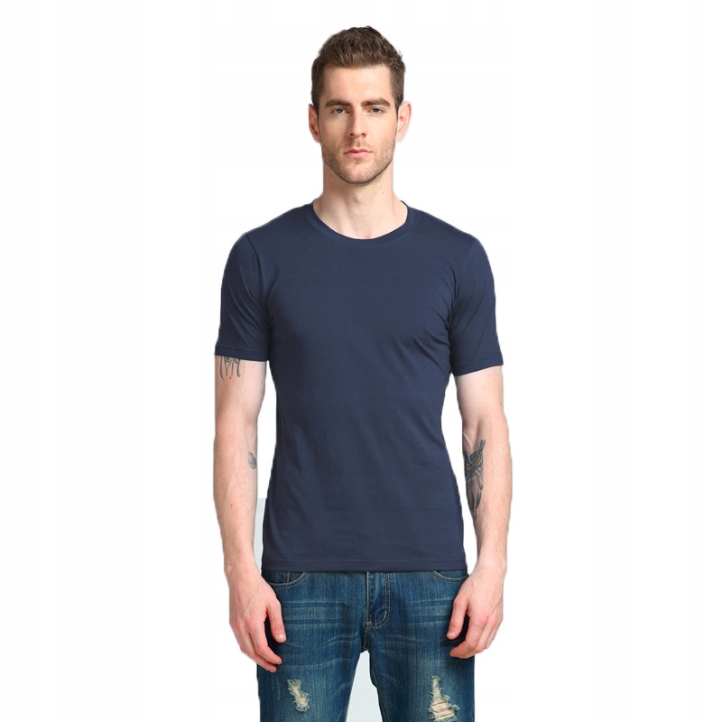 Podkoszulek Koszulka Tshirt Męski TM01 3XL kobaltowy