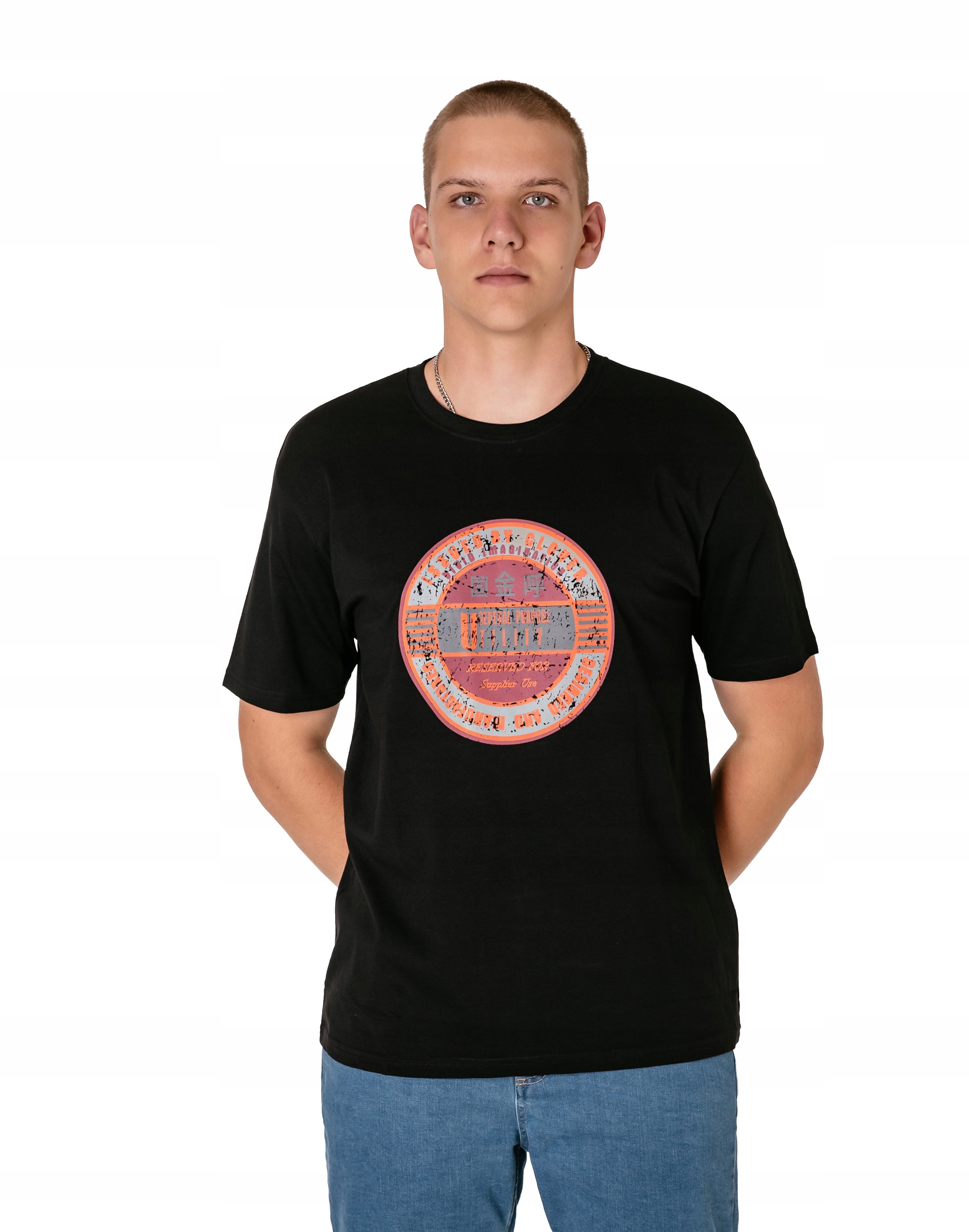 Koszulka Podkoszulek Tshirt Męski Bawełniany Krótki Rękaw CLOVER T9-2 XL cz